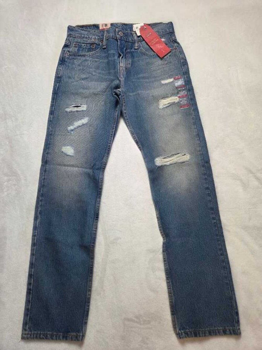 New 30x32 Levi's 502 Regular Taper Warp stretch ripped jeans Broom Tree denim